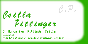 csilla pittinger business card